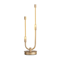 LED Gold 2-Light U-Shaded Candle-Stick Modern Table Lamp