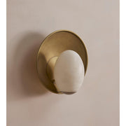Avena Wall Light Alabaster Globe