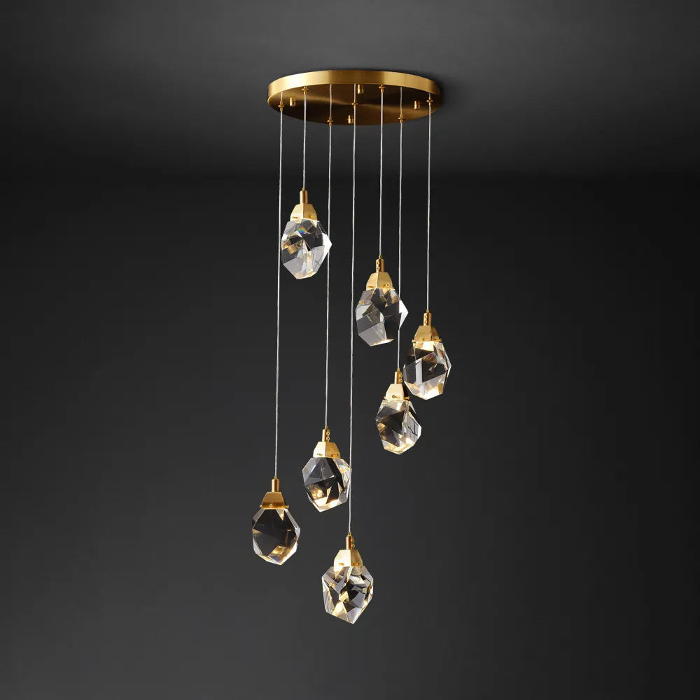 LED Foyer Entryway 7-Light Chandelier Modern Crystal Light