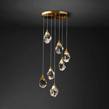 LED Foyer Entryway 7-Light Chandelier Modern Crystal Light