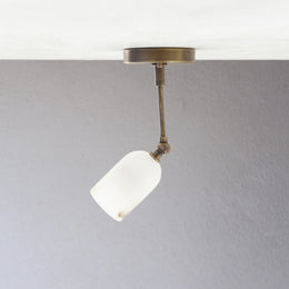Adjustable Alabaster Shade Ceiling Spotlight