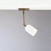 Adjustable Alabaster Shade Ceiling Spotlight