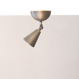 Adjustable Brass Cone Ceiling Spotlight