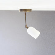 Adjustable Ceiling Spotlight with Alabaster Shade