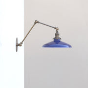 Adjustable Swing-Arm Wall Sconce with Enamel Dish Shade