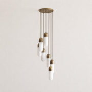 Alabaster Capsule Cluster Pendant