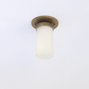 Alabaster Cylinder Flush Mount Ceiling Light