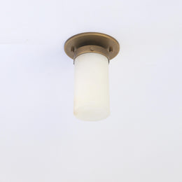 Alabaster Cylinder Flush Mount Ceiling Light