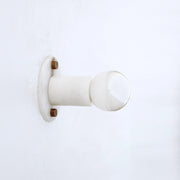 Alabaster Wall Sconce with Exposed Bulb