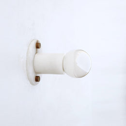Alabaster Wall Sconce with Exposed Bulb