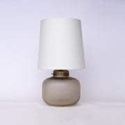 Art Deco Table Lamp with Ribbed Frosted Glass Base