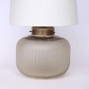 Art Deco Table Lamp with Ribbed Frosted Glass Base