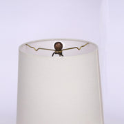 Art Deco Table Lamp with Ribbed Frosted Glass Base