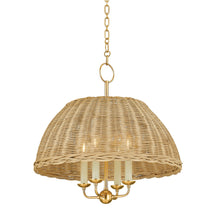 Woven Rattan Shade Candelabra Chandelier - View 6