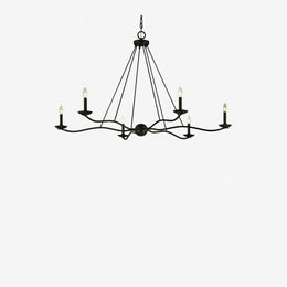 Atherton Forged Iron Chandelier 6-Light