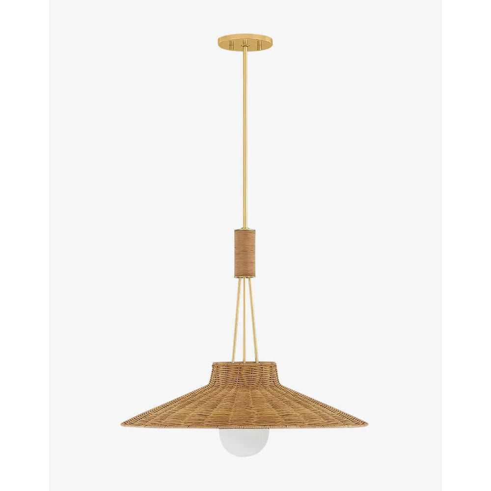 Laudine Wicker Pendant — Woven Hanging Light with Warm Dappled Glow