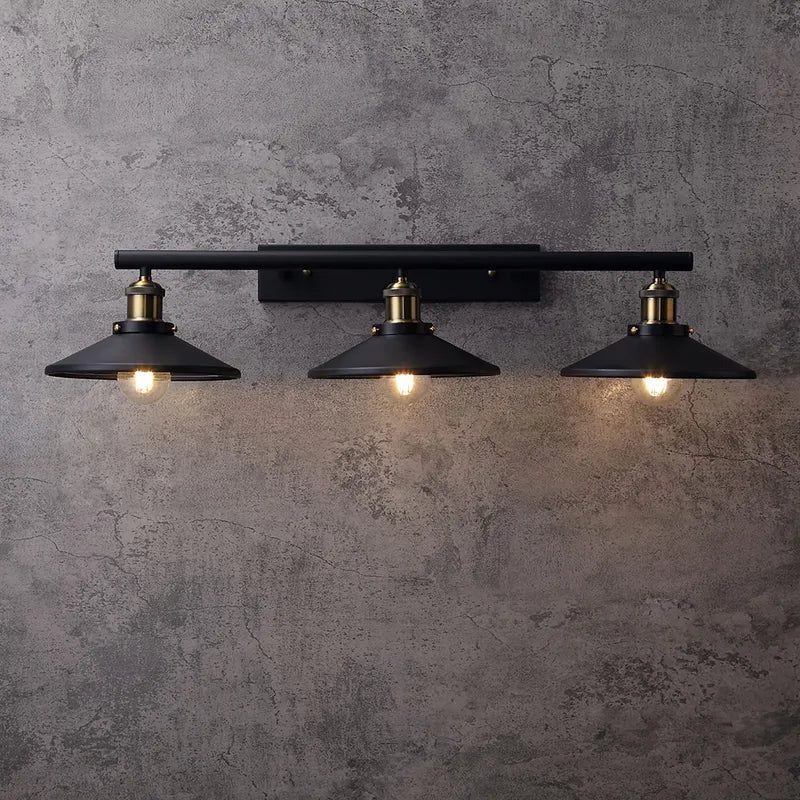 Tray Black Metal Linear Modern Industrial Wall Sconces