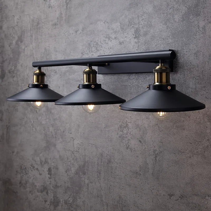 Tray Black Metal Linear Modern Industrial Wall Sconces