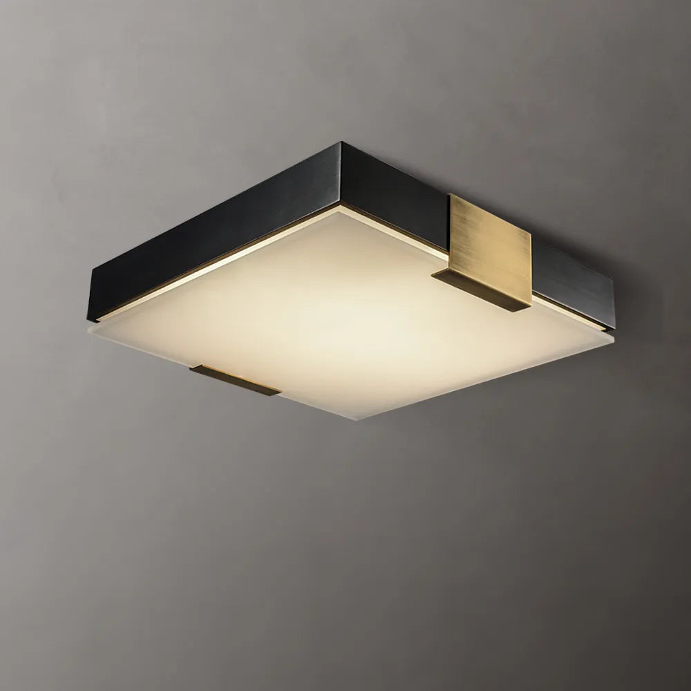 brass-and-glass-flush-mount-ceiling-light-in-black-1