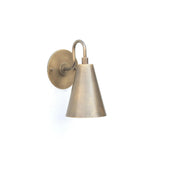 Brass Cone Shade Wall Sconce