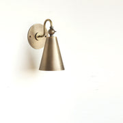 Brass Cone Shade Wall Sconce