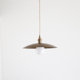 Brass Coolie Shade Kitchen Island Pendant