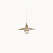 Brass Coolie Shade Kitchen Island Pendant