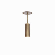 Brass Cylinder Ceiling Spotlight with Drop Rod
