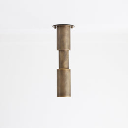 Brass Cylinder Ceiling Spotlight with Stem