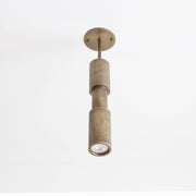 Brass Cylinder Ceiling Spotlight with Stem