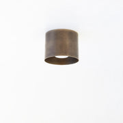 Brass Cylinder Flush Mount Ceiling Light