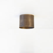 Brass Cylinder Flush Mount Ceiling Light
