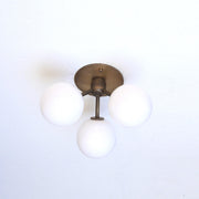 Brass Sputnik Semi-Flush Chandelier