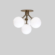 Brass Sputnik Semi-Flush Chandelier