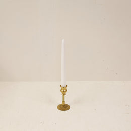 Brass Taper Candle Holder with Turned Stem