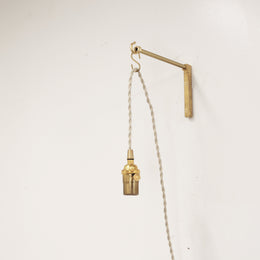 Brass Wall Rack for Plug-In Pendant Cords