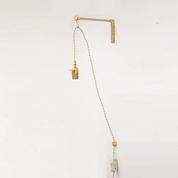 Brass Wall Rack for Plug-In Pendant Cords