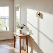 Compact Alabaster Cylinder Wall Sconce