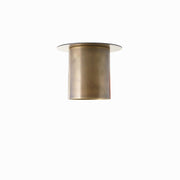 Deep Brass Cylinder Flush Mount Ceiling Light
