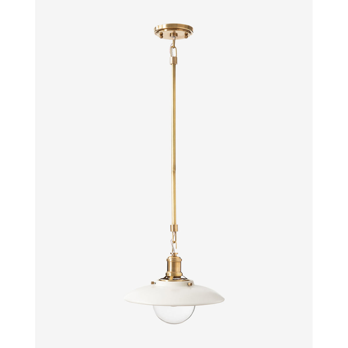 White Ceramic Shade Flush Mount Light - View 5
