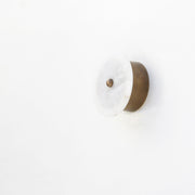 Eight-Inch Round Alabaster Disc Wall Sconce
