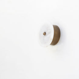 Eight-Inch Round Alabaster Disc Wall Sconce