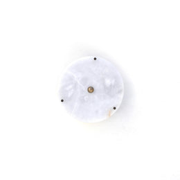 Eight-Inch Round Alabaster Flush Mount Ceiling Light