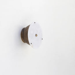 Eight-Inch Round Alabaster Flush Mount Ceiling Light
