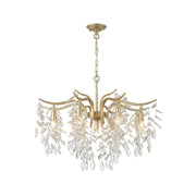 Elegant tiered Crystal Chandelier in Champagne Gold – Modern Crystal Chandelier Design
