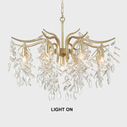 Elegant tiered Crystal Chandelier in Champagne Gold – Modern Crystal Chandelier Design