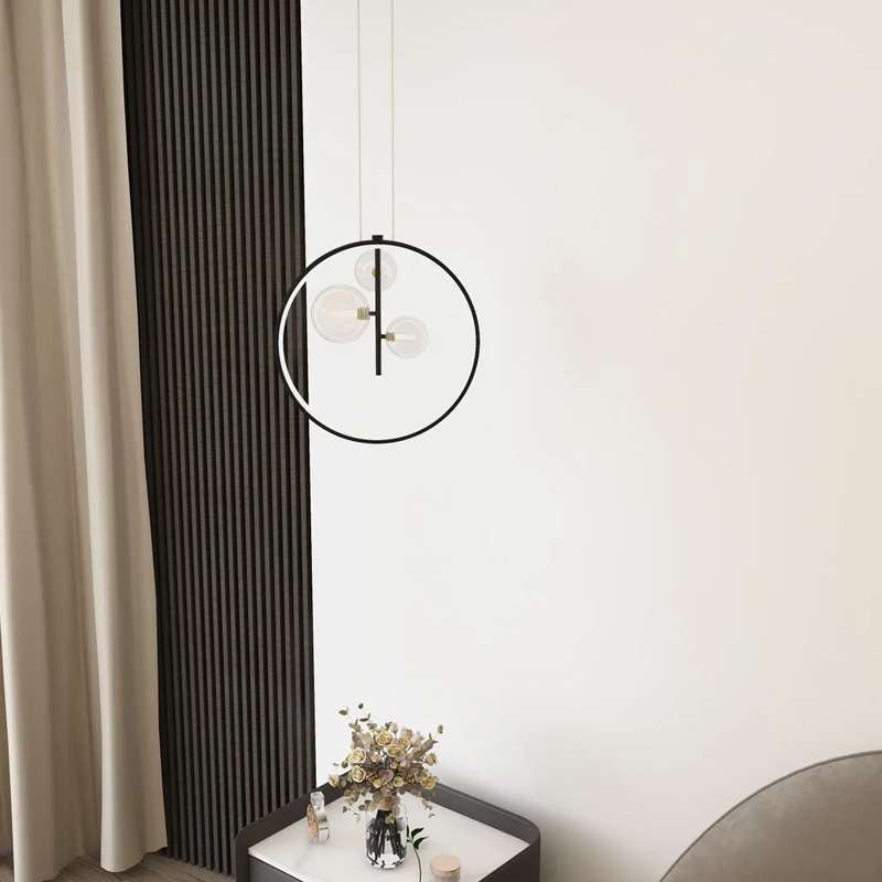 five-light-black-linear-pendant-with-clear-glass-globes-3