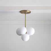 Five-Light Cluster Glass Globe Ceiling Light