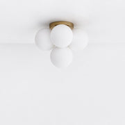 Five-Light Cluster Glass Globe Ceiling Light