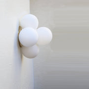 Five-Light Cluster Sconce with Opal Glass Globes